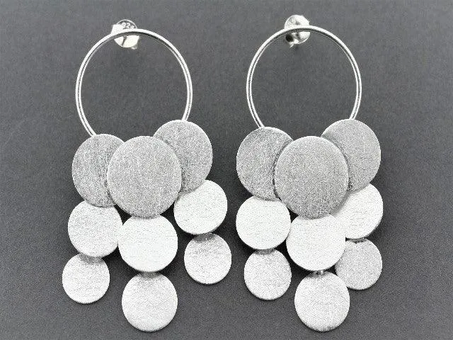 rain circle chandelier earring