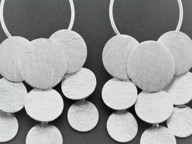 rain circle chandelier earring