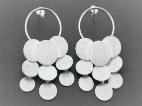 rain circle chandelier earring
