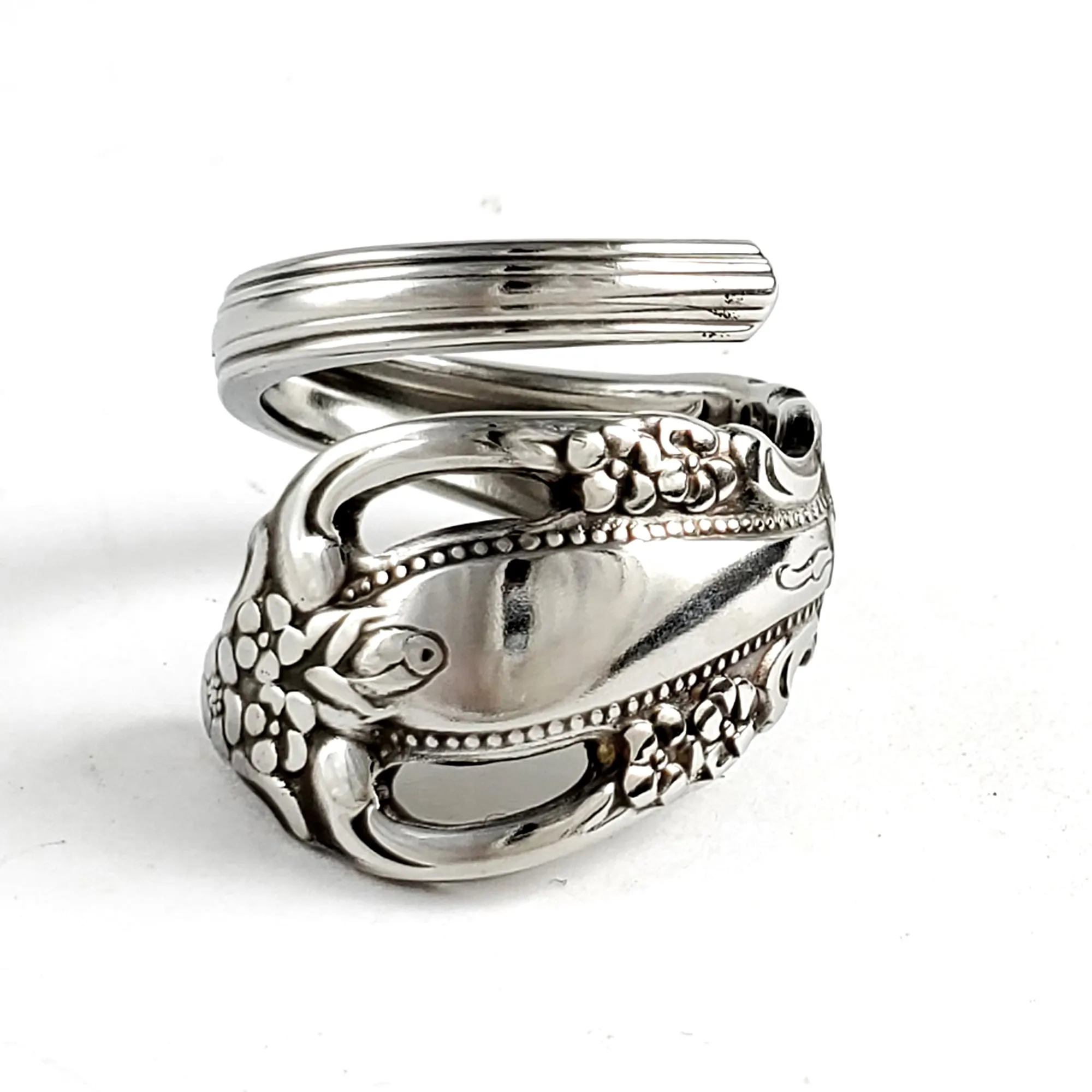 Raphael Brahms Stainless Steel Spoon Wrap Around Ring