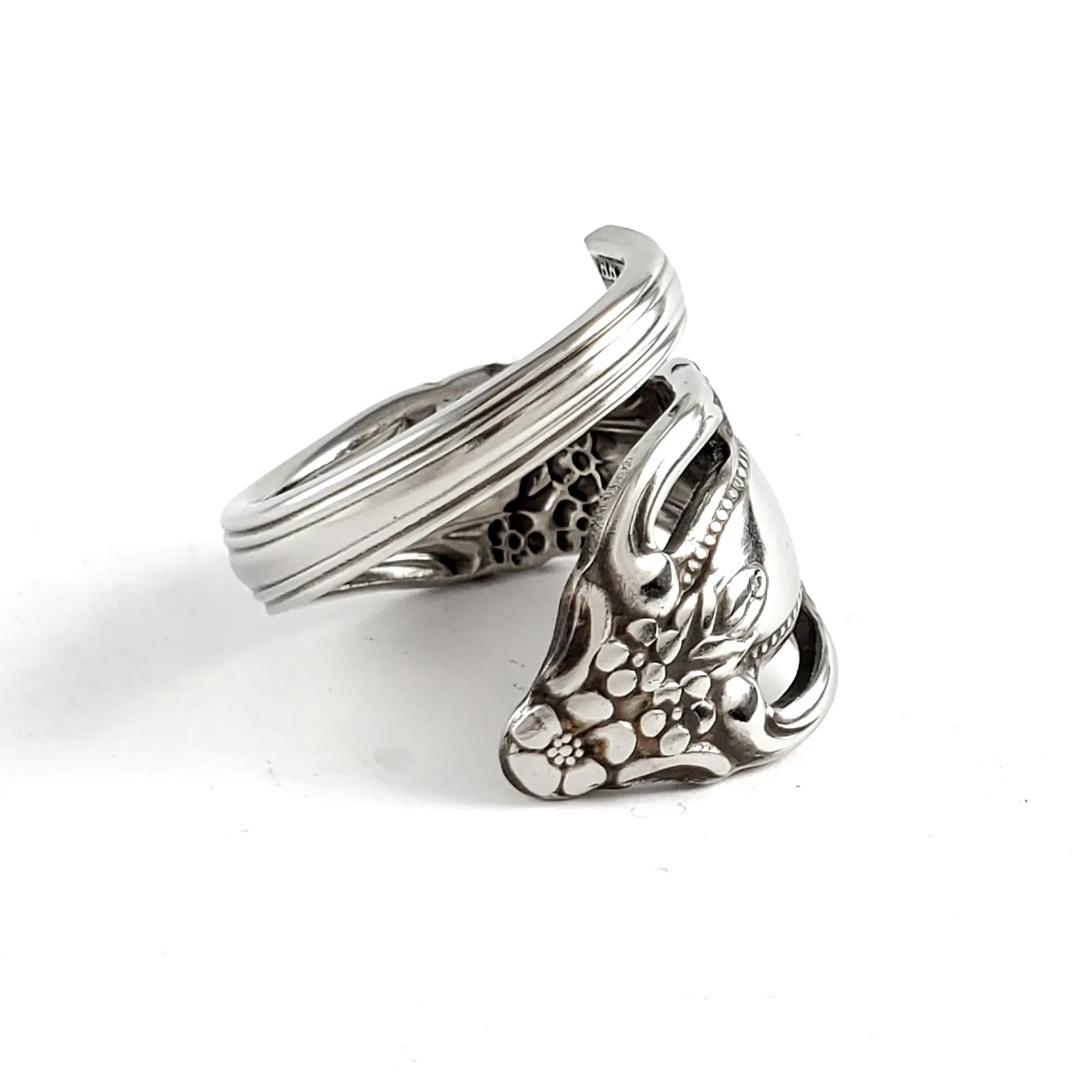 Raphael Brahms Stainless Steel Spoon Wrap Around Ring