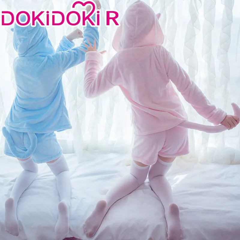 【Ready For Ship】DokiDoki-R Anime Game Re Zero Rem Rame Cosplay  Pajamas Halloween