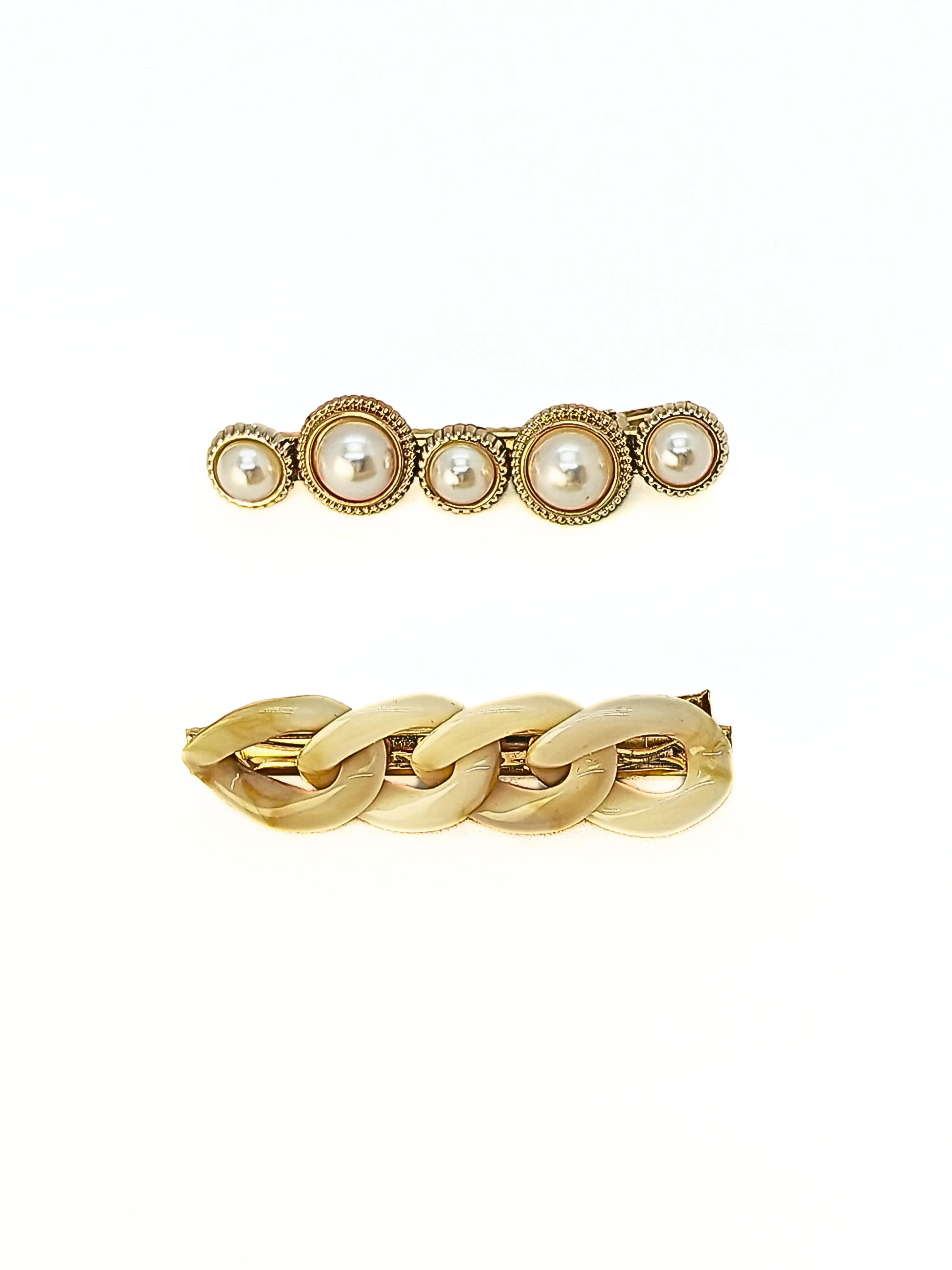 Refined Chain & Pearl Hair Pin Set - 2-Pack