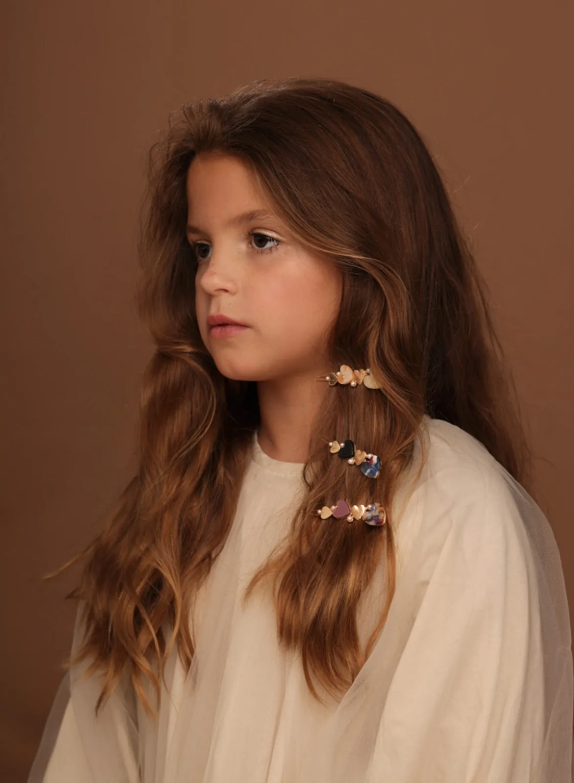 Resin Heart Hairpin