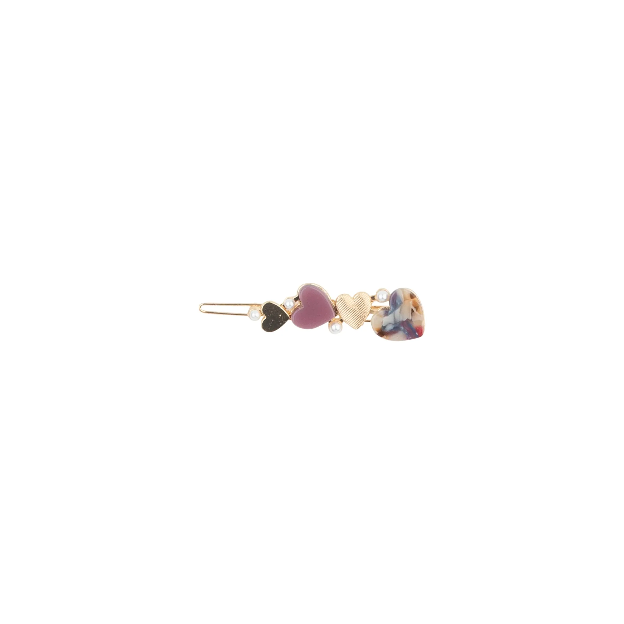 Resin Heart Hairpin