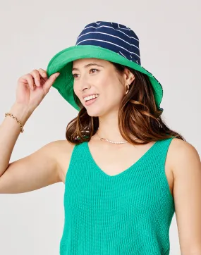 Reversible Bucket Hat: Nautical/Fern - FINAL SALE