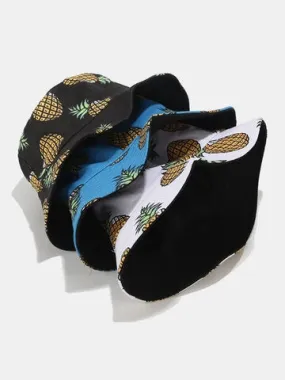 Reversible Pineapple Bucket Hat