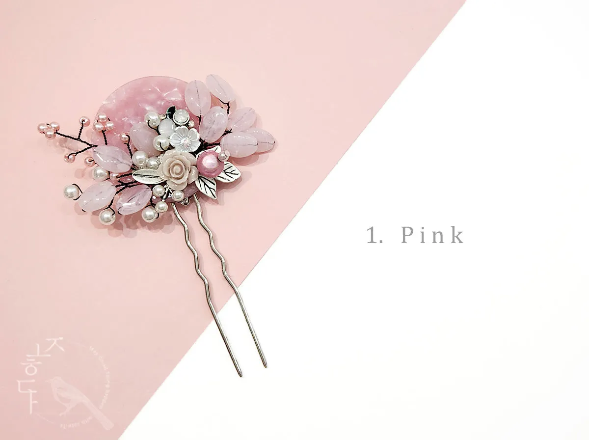Rose Gemstone Hairpin (2 Colors)