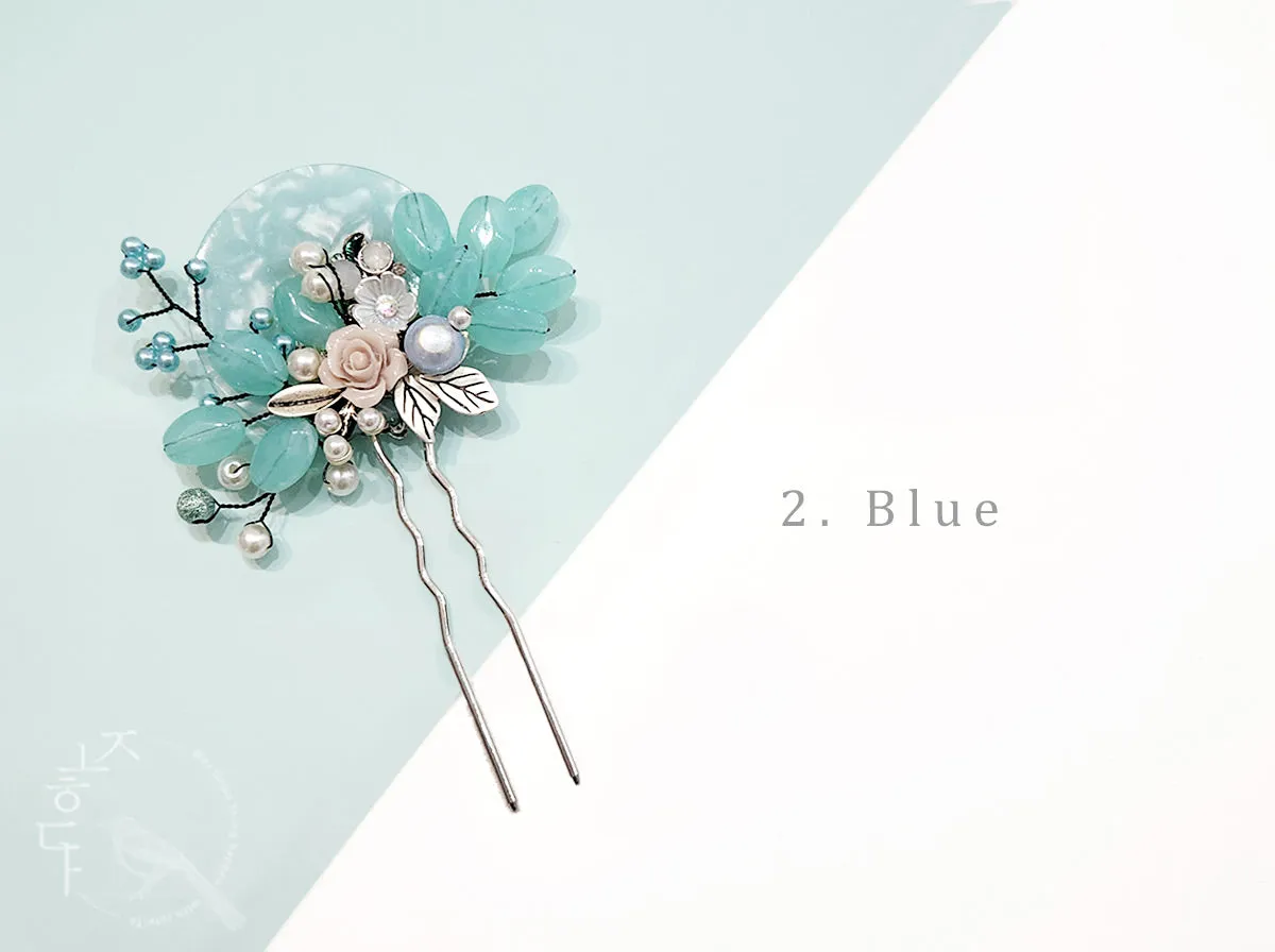 Rose Gemstone Hairpin (2 Colors)