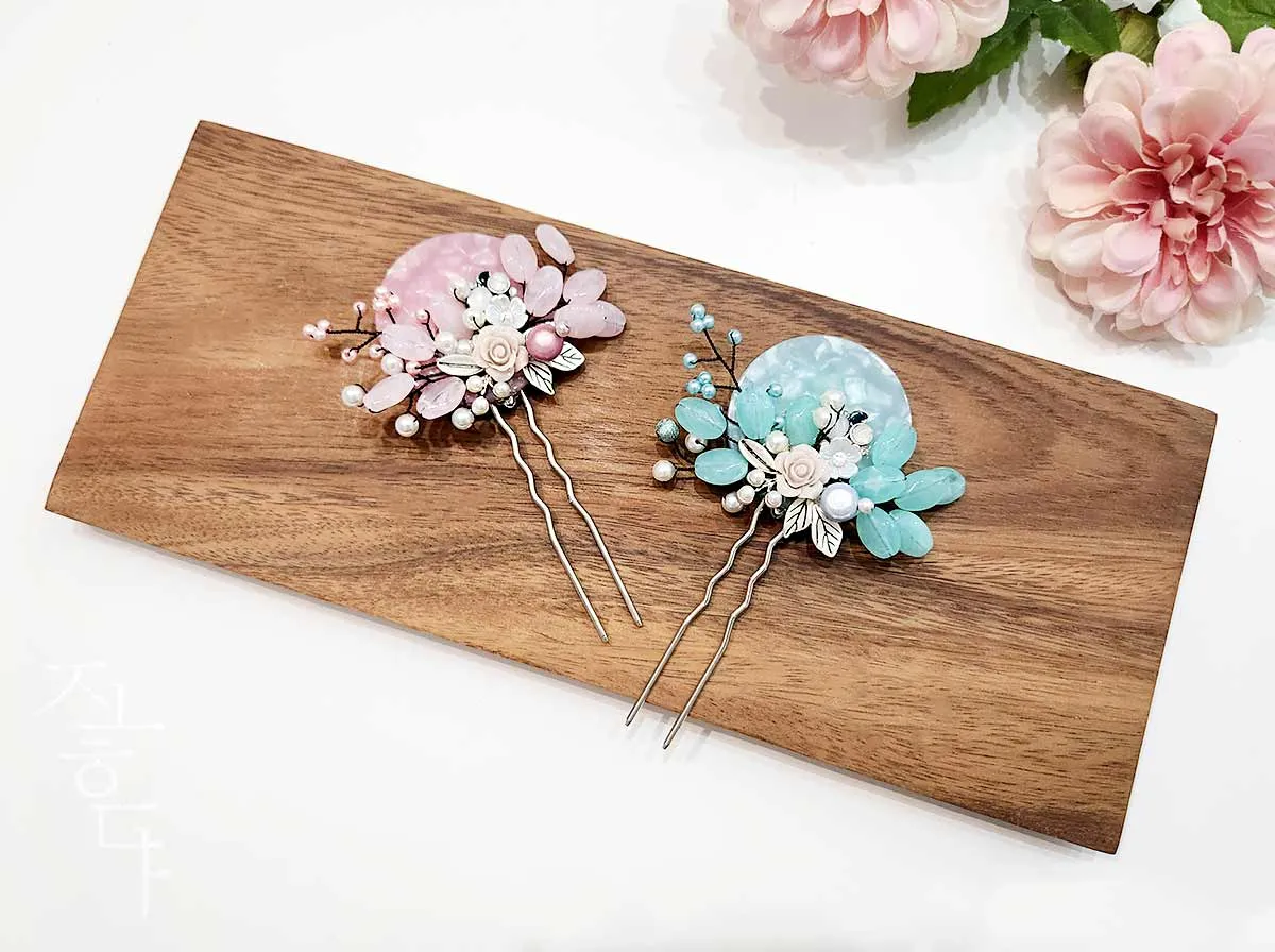 Rose Gemstone Hairpin (2 Colors)