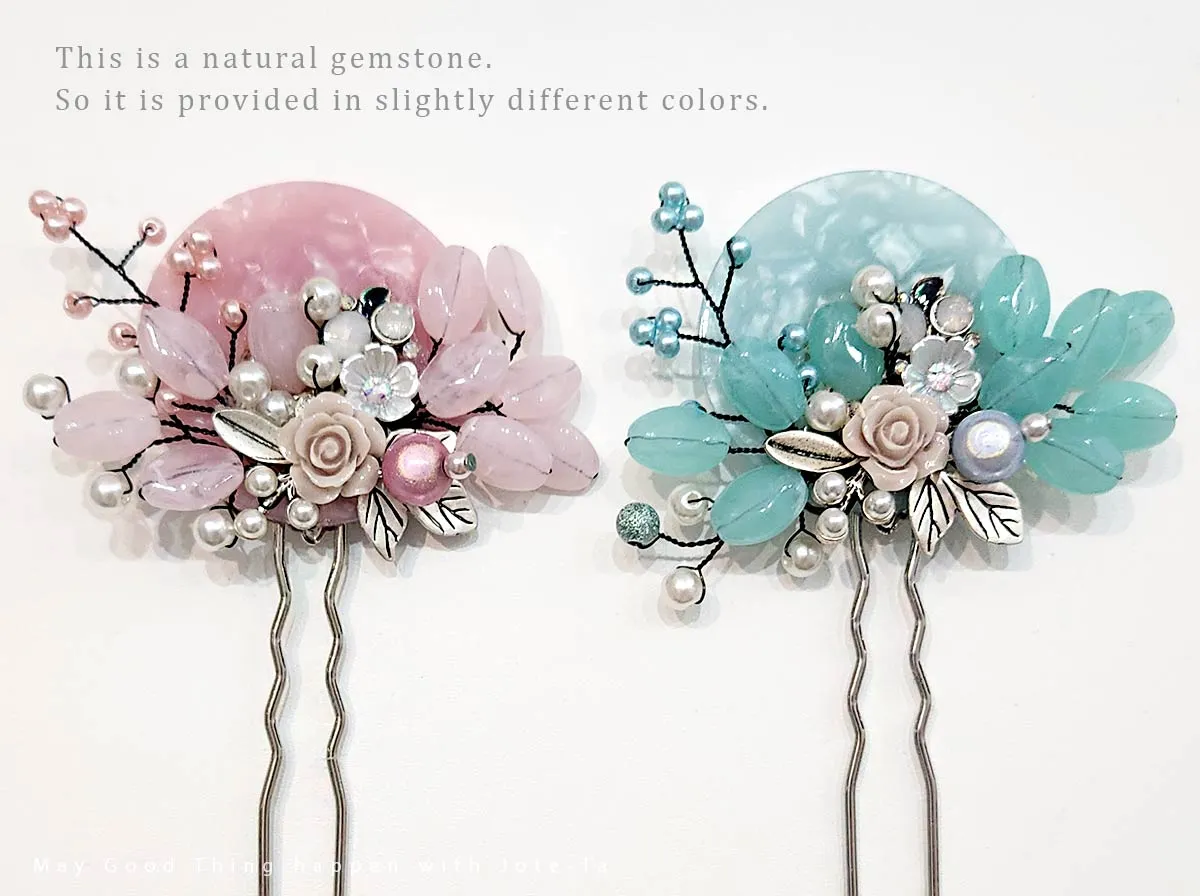 Rose Gemstone Hairpin (2 Colors)
