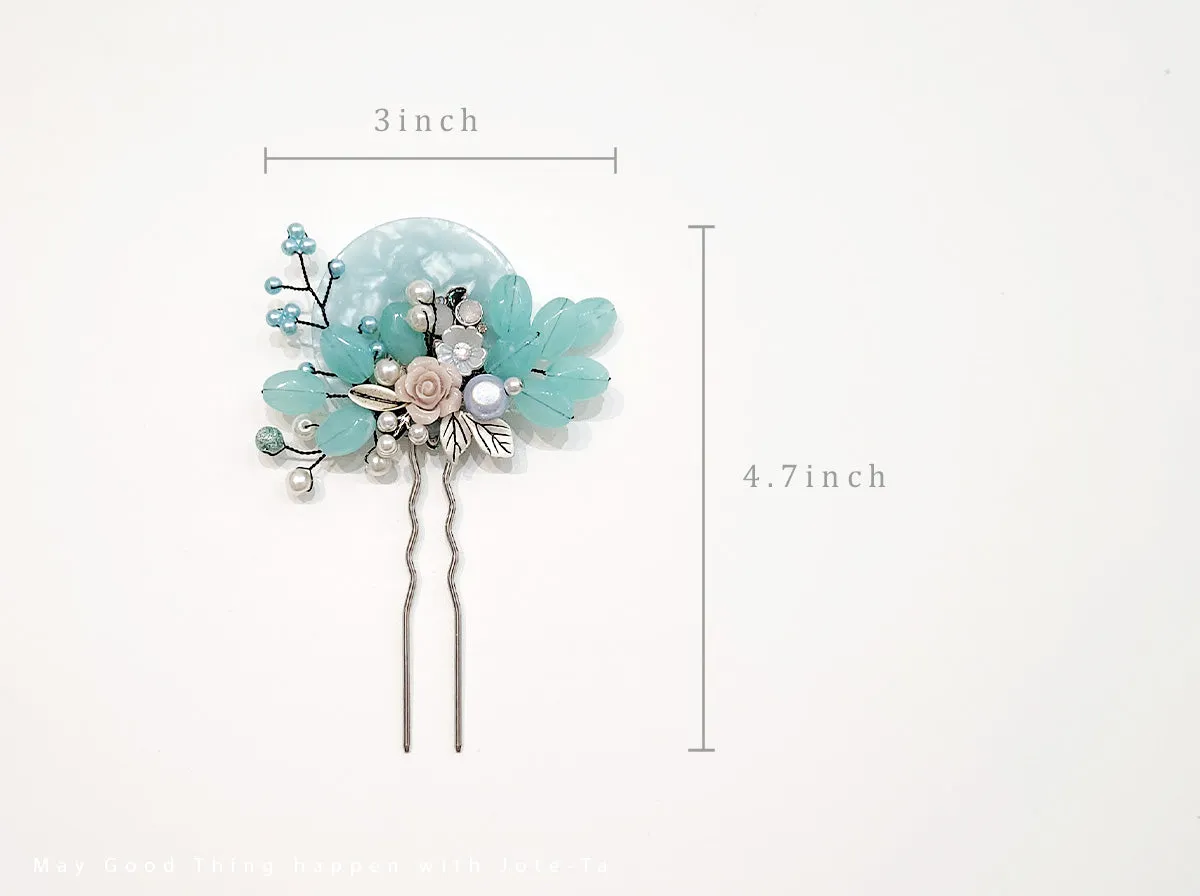 Rose Gemstone Hairpin (2 Colors)
