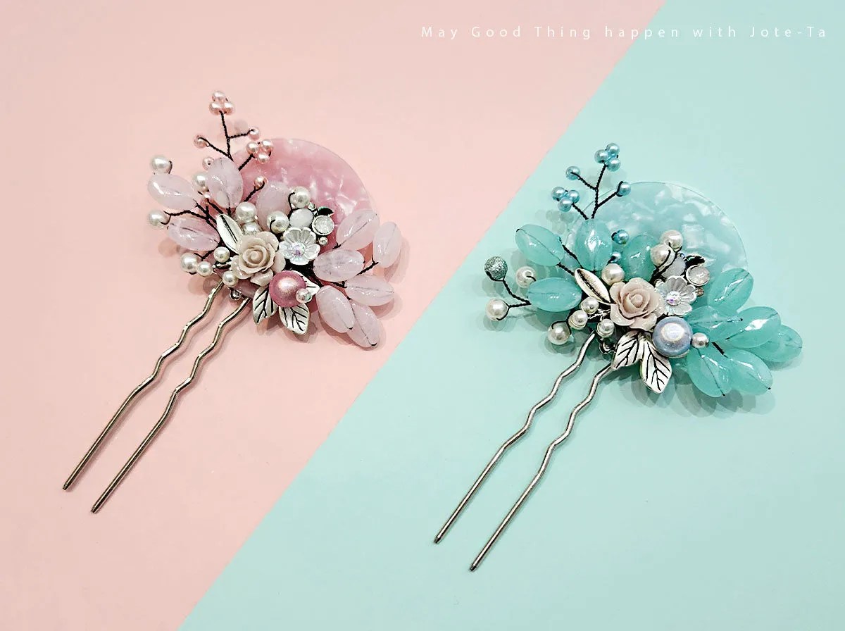 Rose Gemstone Hairpin (2 Colors)