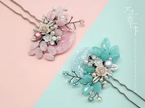 Rose Gemstone Hairpin (2 Colors)