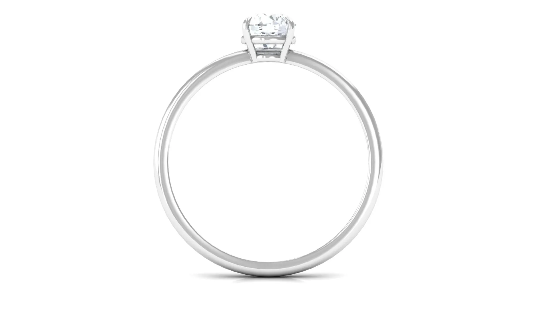 Round Shape Lab Grown Diamond Solitaire Ring
