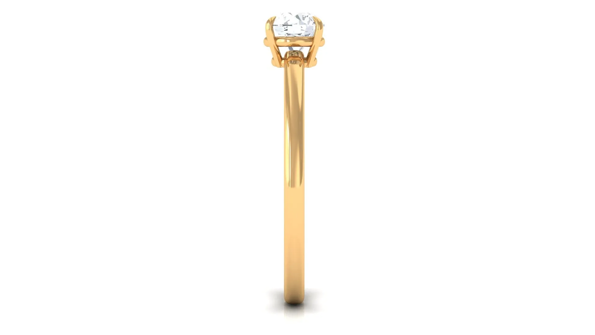 Round Shape Lab Grown Diamond Solitaire Ring