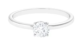 Round Shape Lab Grown Diamond Solitaire Ring