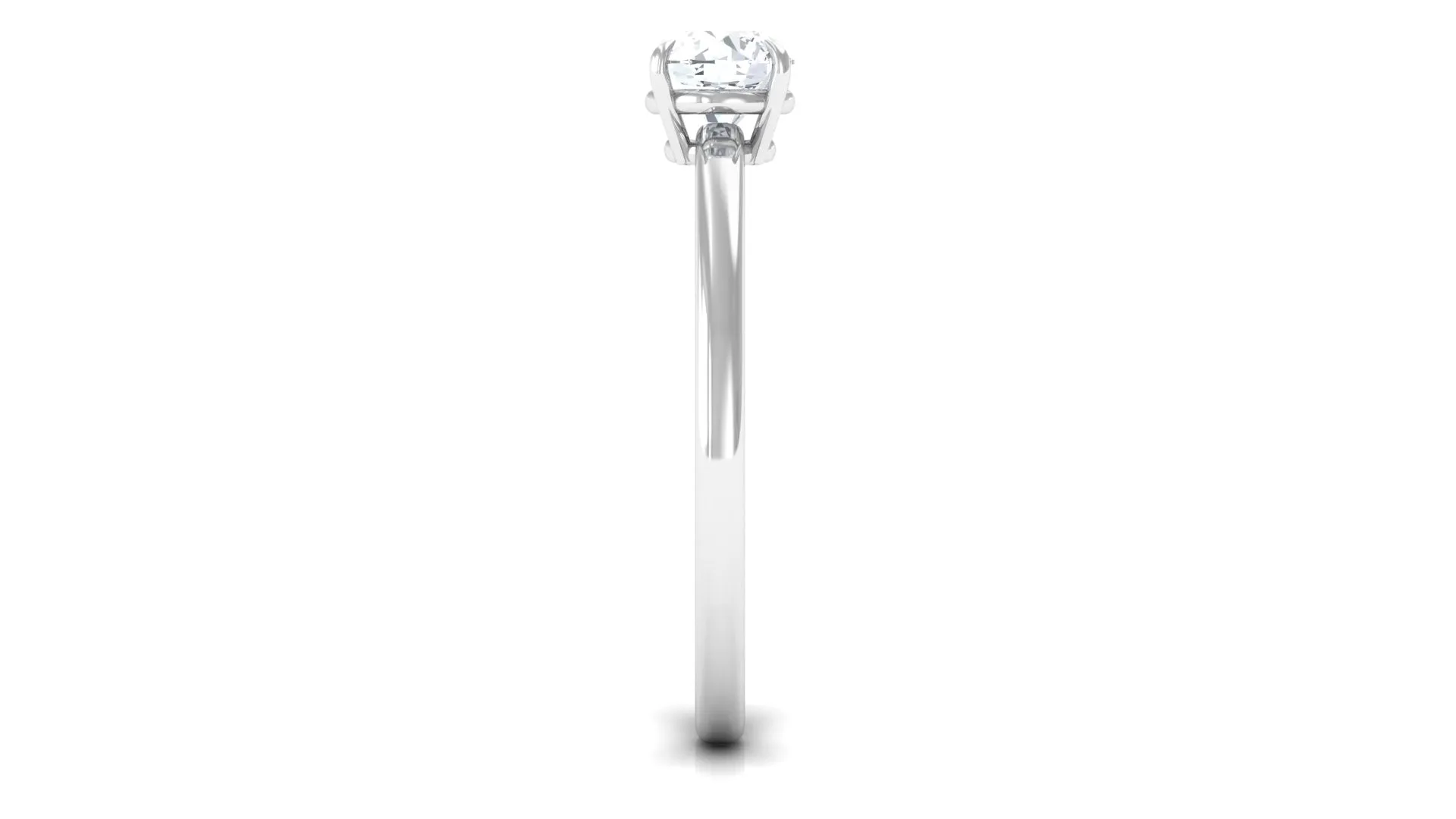 Round Shape Lab Grown Diamond Solitaire Ring