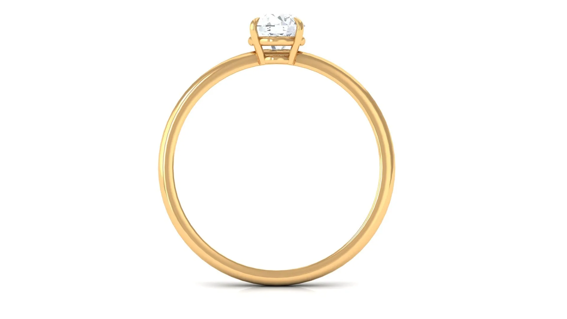 Round Shape Lab Grown Diamond Solitaire Ring