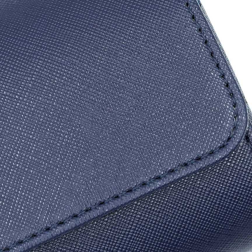 Saffiano Leather Watch Case in Navy (1 Slot)