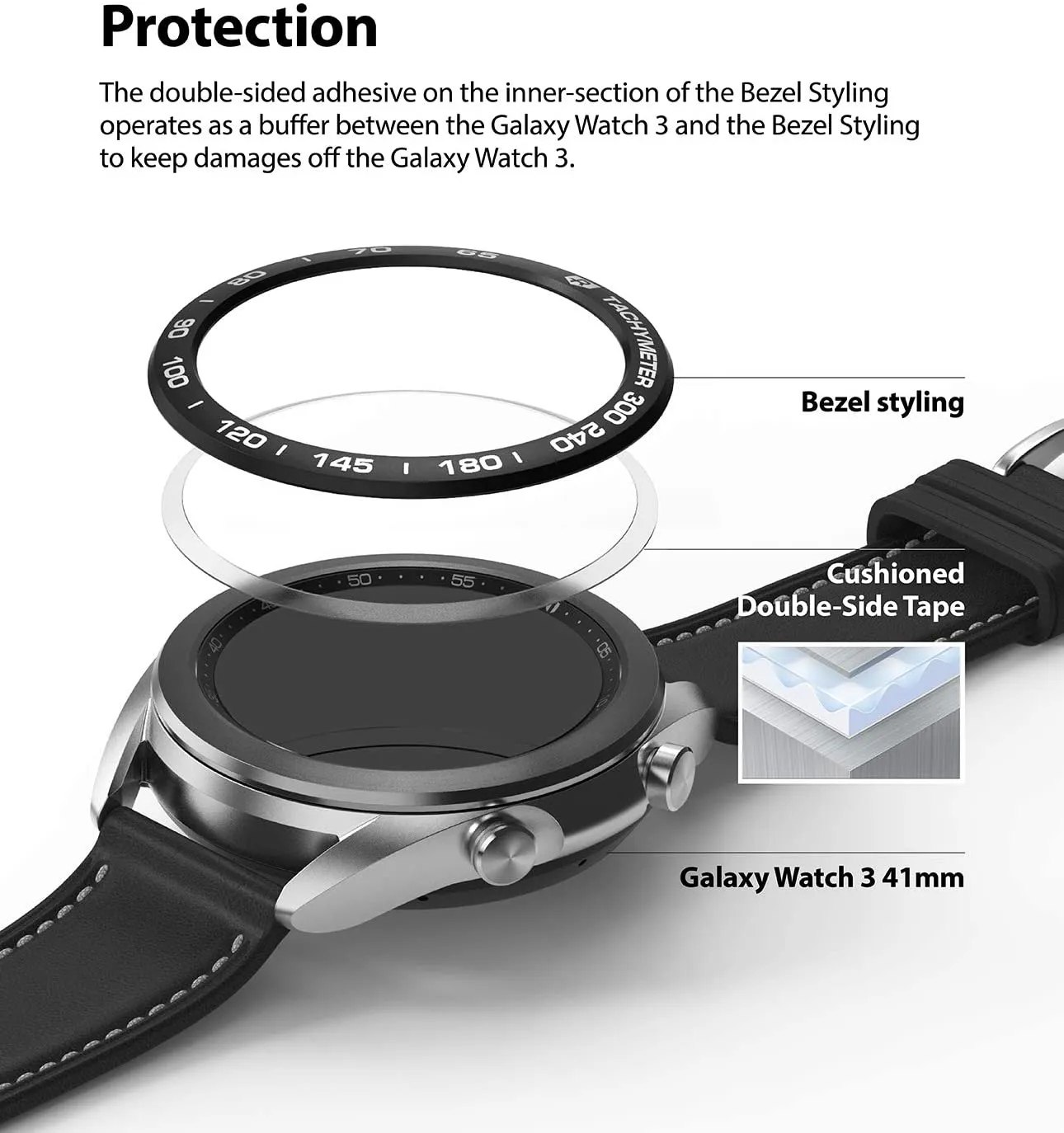 Samsung Galaxy Watch 3 41mm | Bezel Styling| Silver (41-05)