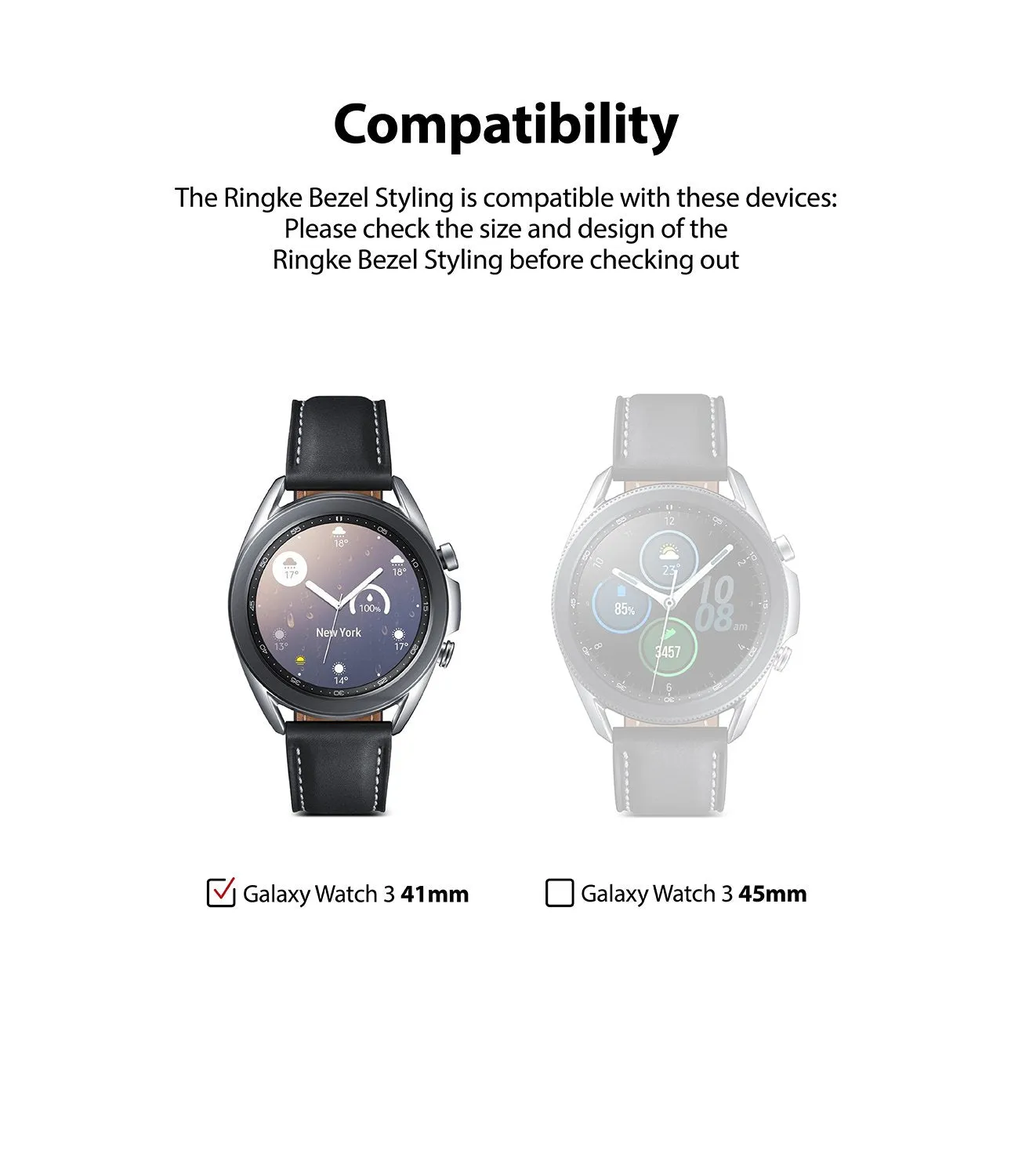 Samsung Galaxy Watch 3 41mm | Bezel Styling| Silver (41-05)