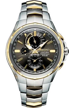 Seiko Coutura Perpetual Chronograph 44.0 mm Gray Dial Men's Watch (SSC376)