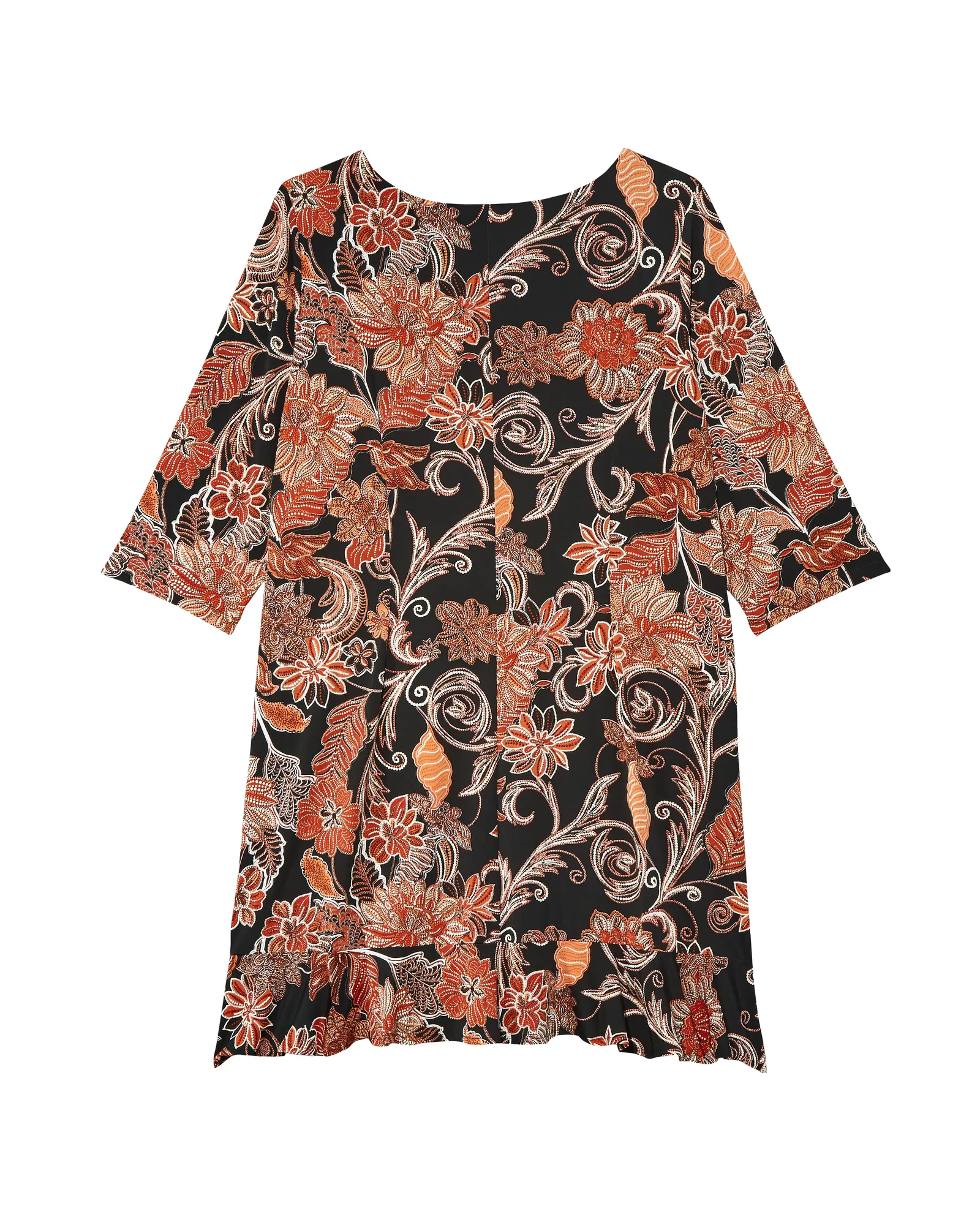 Sidney Ruffle Detail Dress | Black / Brown