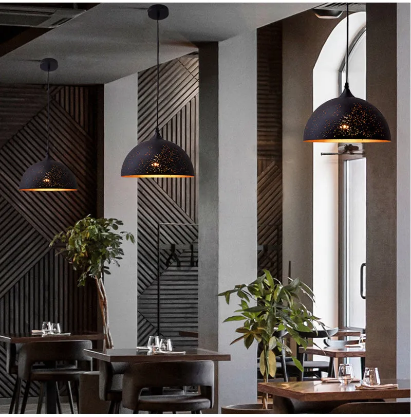 Simple Retro Wrought Iron Chandeliers Single Head Lighting