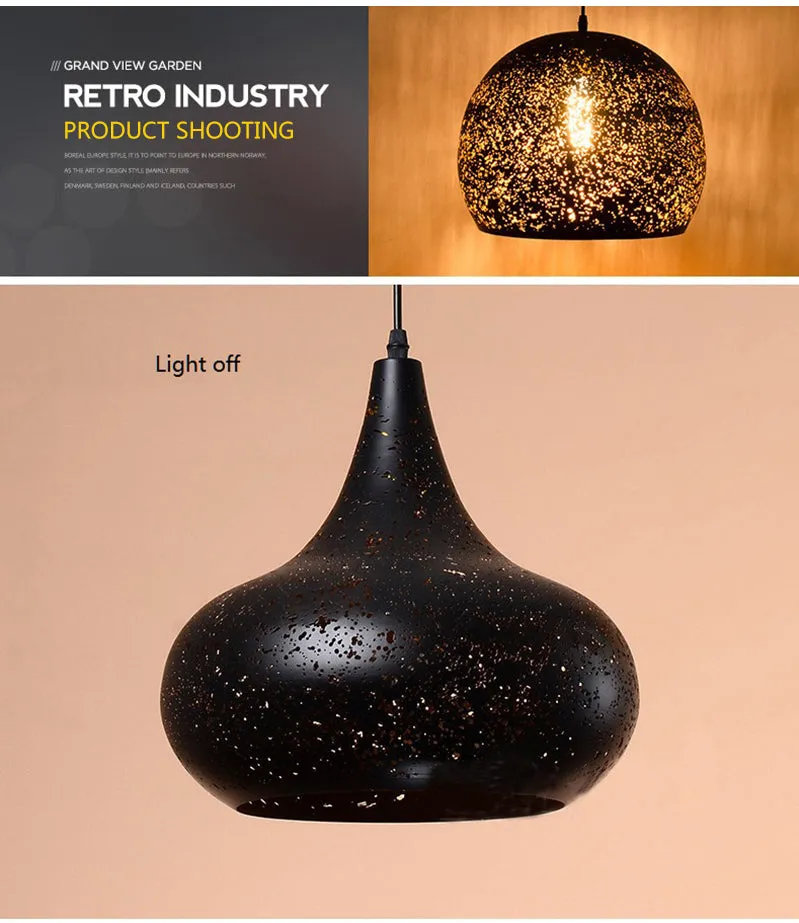 Simple Retro Wrought Iron Chandeliers Single Head Lighting