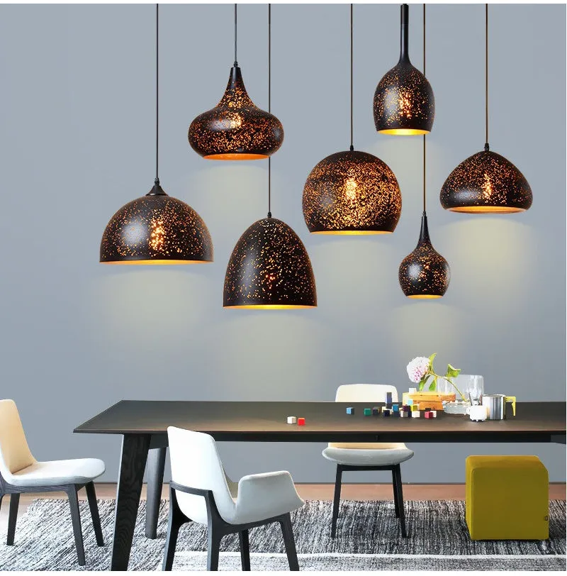 Simple Retro Wrought Iron Chandeliers Single Head Lighting