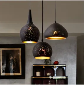 Simple Retro Wrought Iron Chandeliers Single Head Lighting