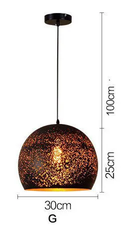 Simple Retro Wrought Iron Chandeliers Single Head Lighting