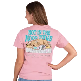 Simply Southern Women's Pink Not In The Mood Today Short Sleeve T-Shirt