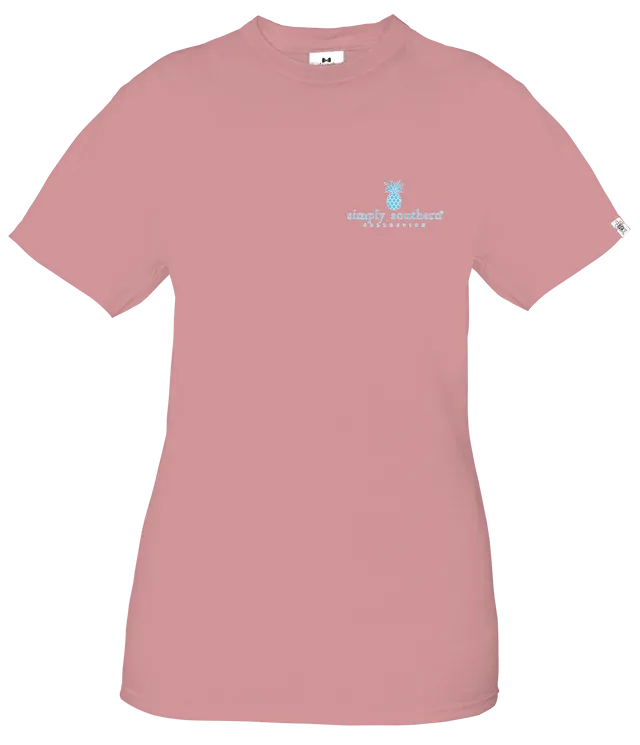Simply Southern Women's Pink Not In The Mood Today Short Sleeve T-Shirt