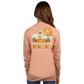 Simply Southern Women's Truck Cafe Long Sleeve Graphic T-Shirt
