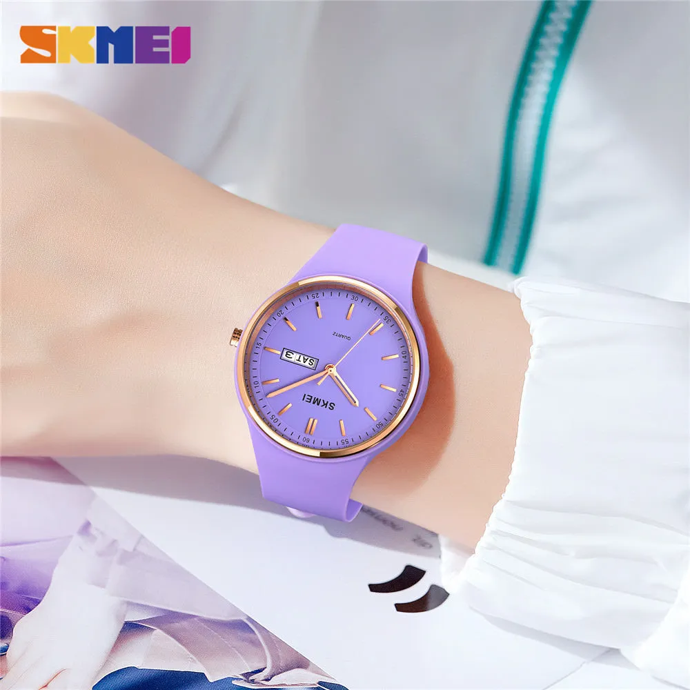 SKMEI 1747 Simple Watches Womens w/ Colorful Watch Band