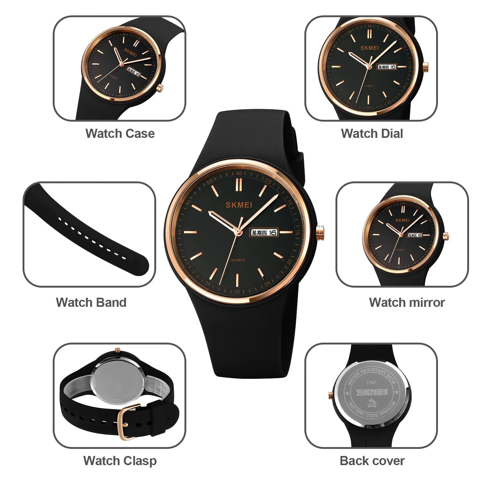 SKMEI 1747 Simple Watches Womens w/ Colorful Watch Band