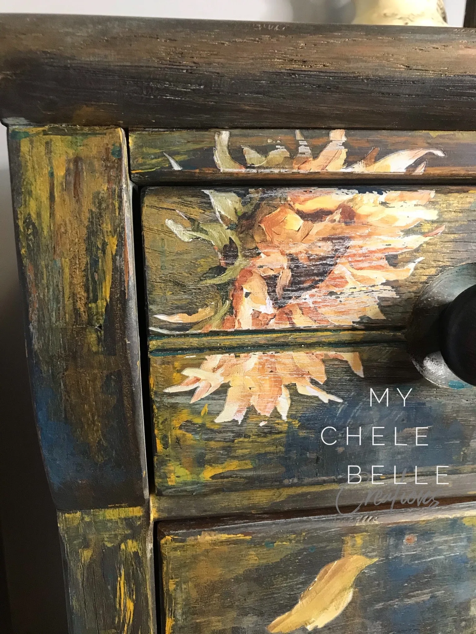 SOLD - Sunflower Dresser