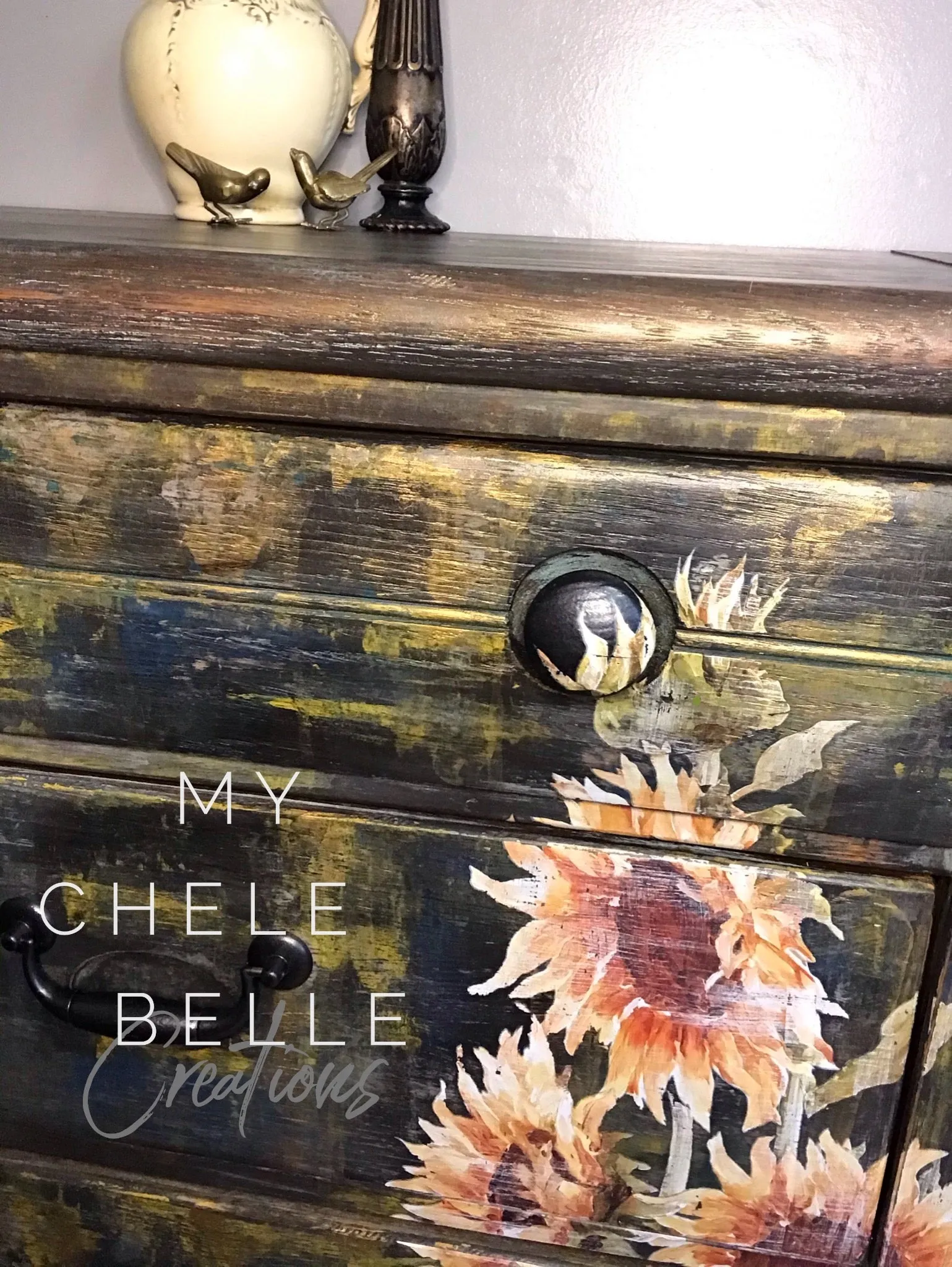 SOLD - Sunflower Dresser