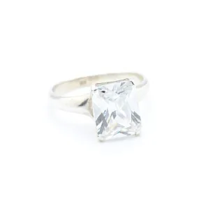 Square Diamond Ring - Diamond Engagement Ring - Vintage Solitaire Ring