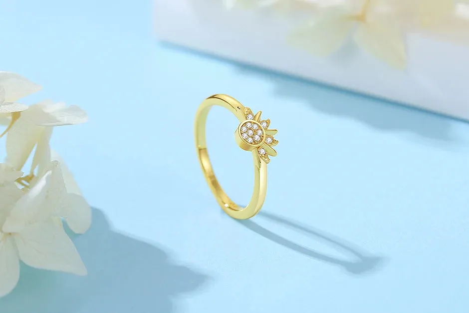 Stackable Celestial Silver Gold Ring
