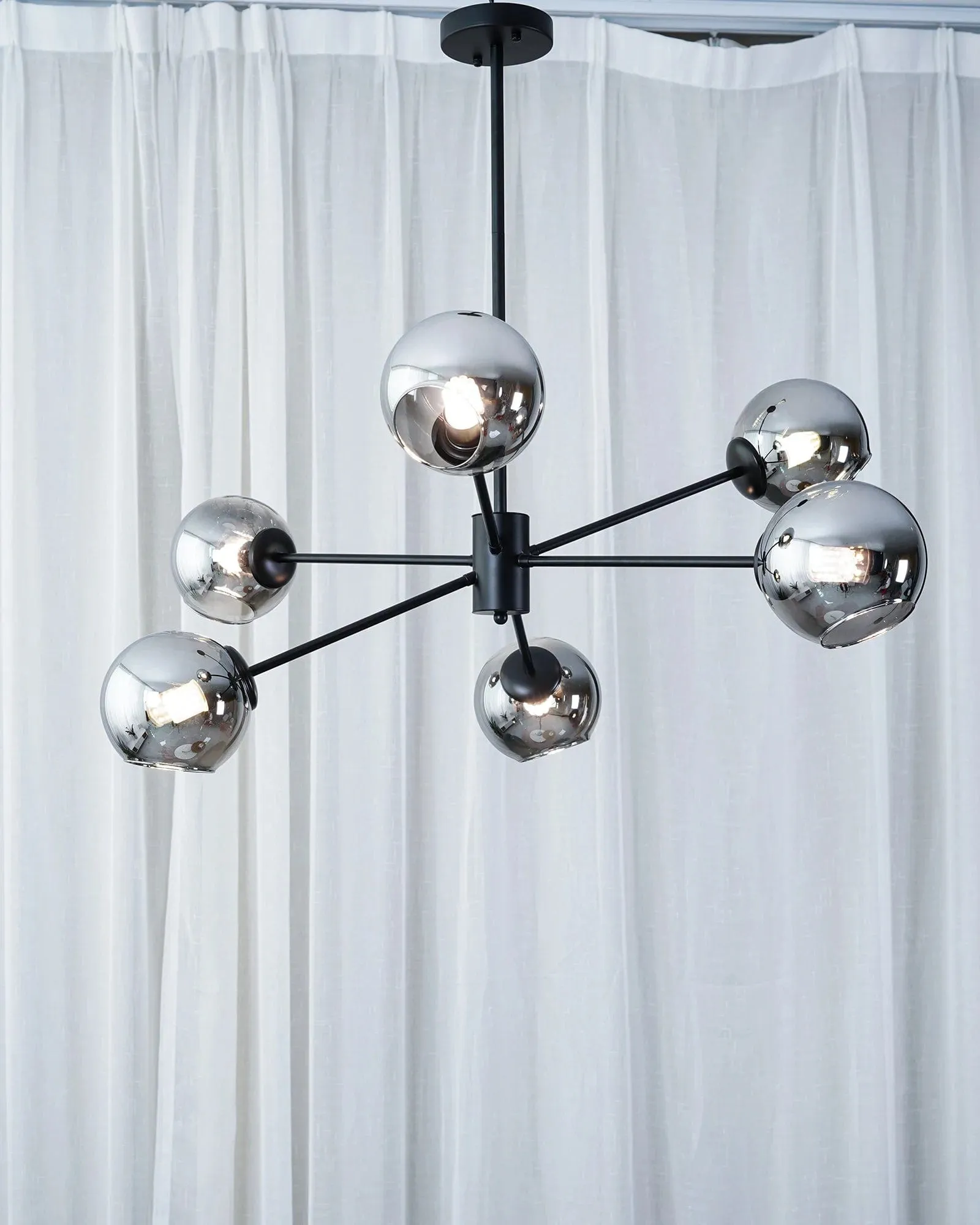 Staggered Glass 6-Light Chandelier