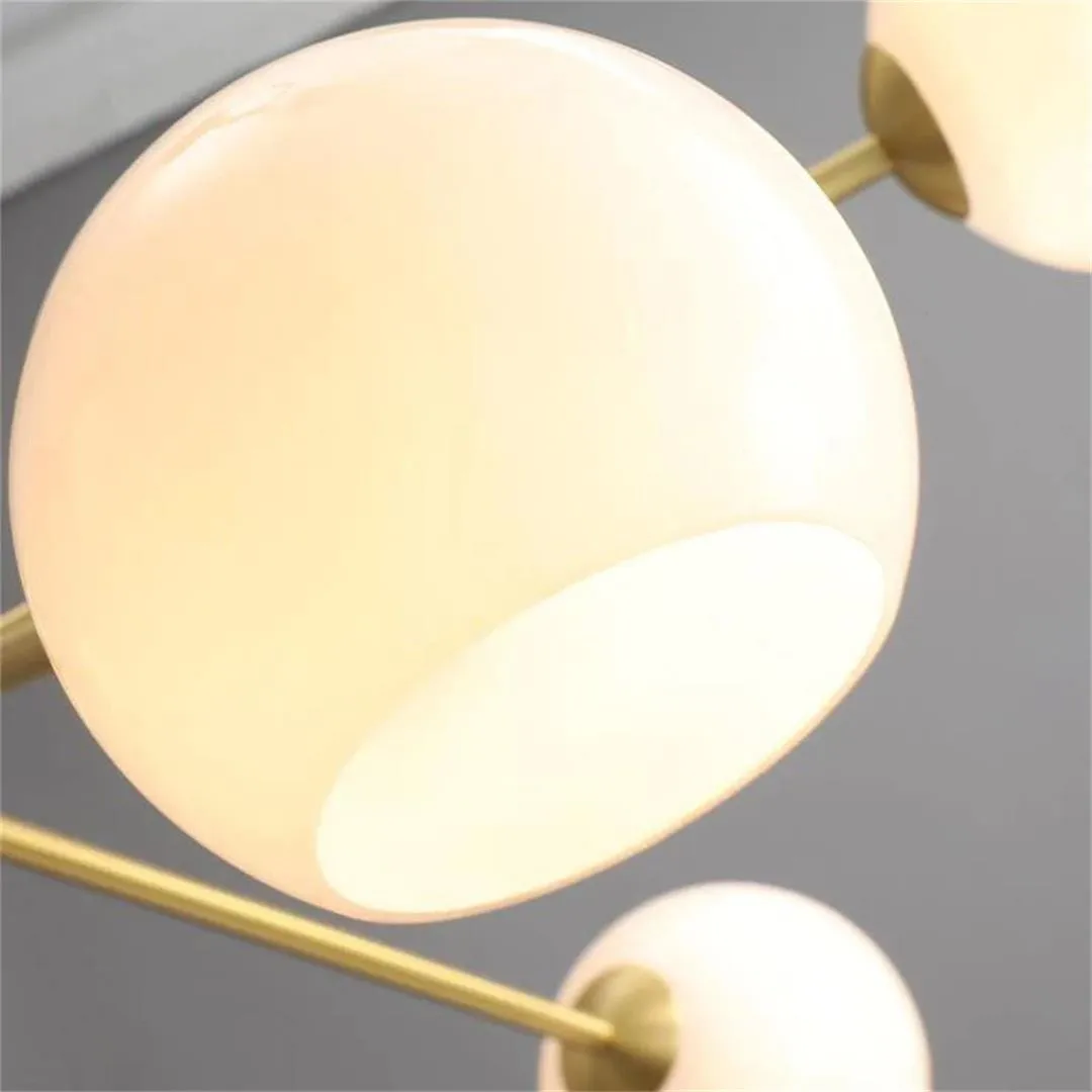 Staggered Glass 6-Light Chandelier