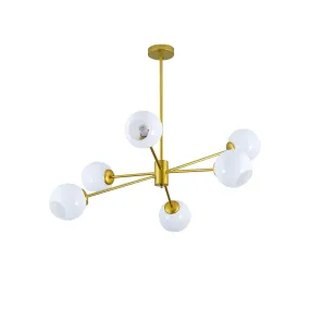 Staggered Glass 6-Light Chandelier