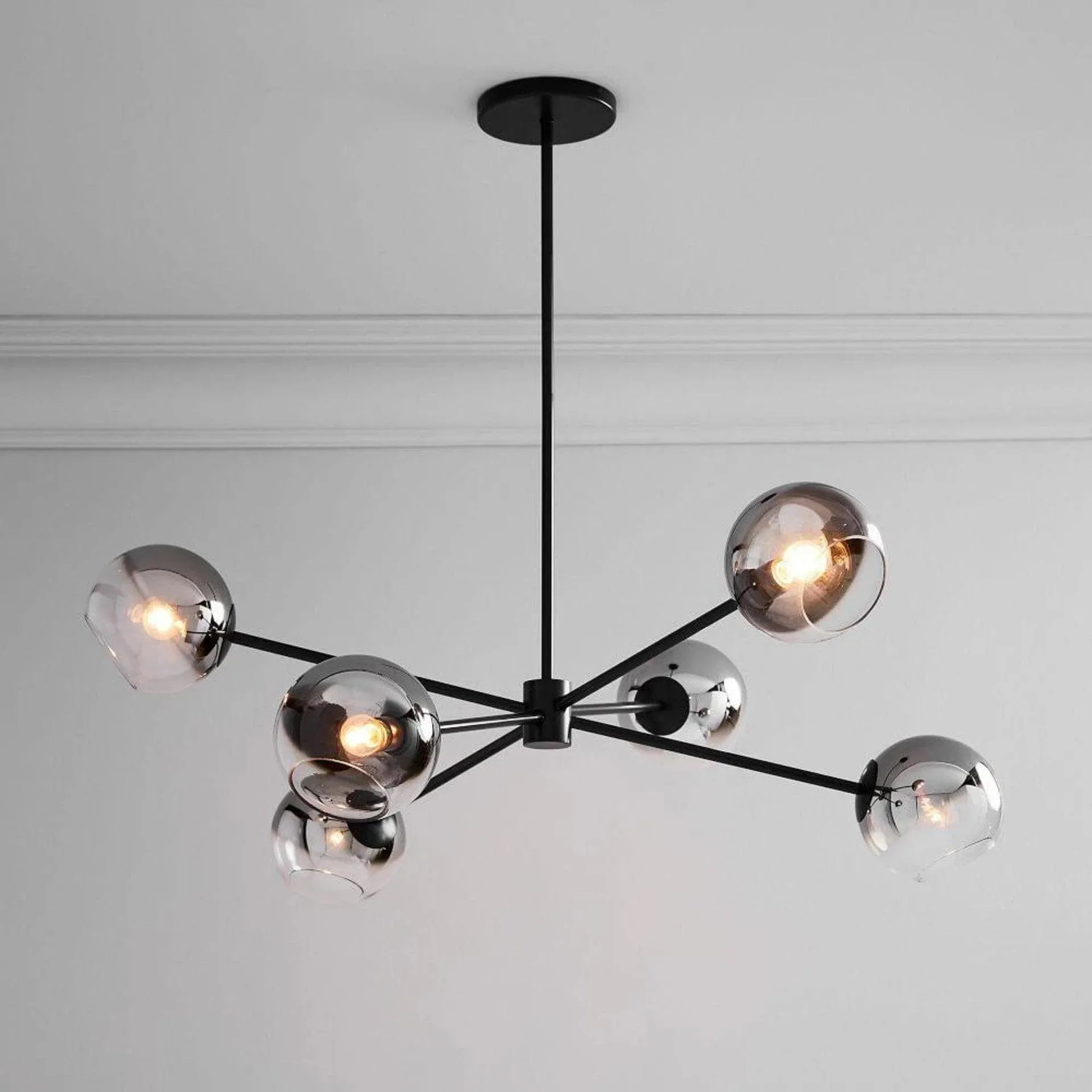 Staggered Glass 6-Light Chandelier
