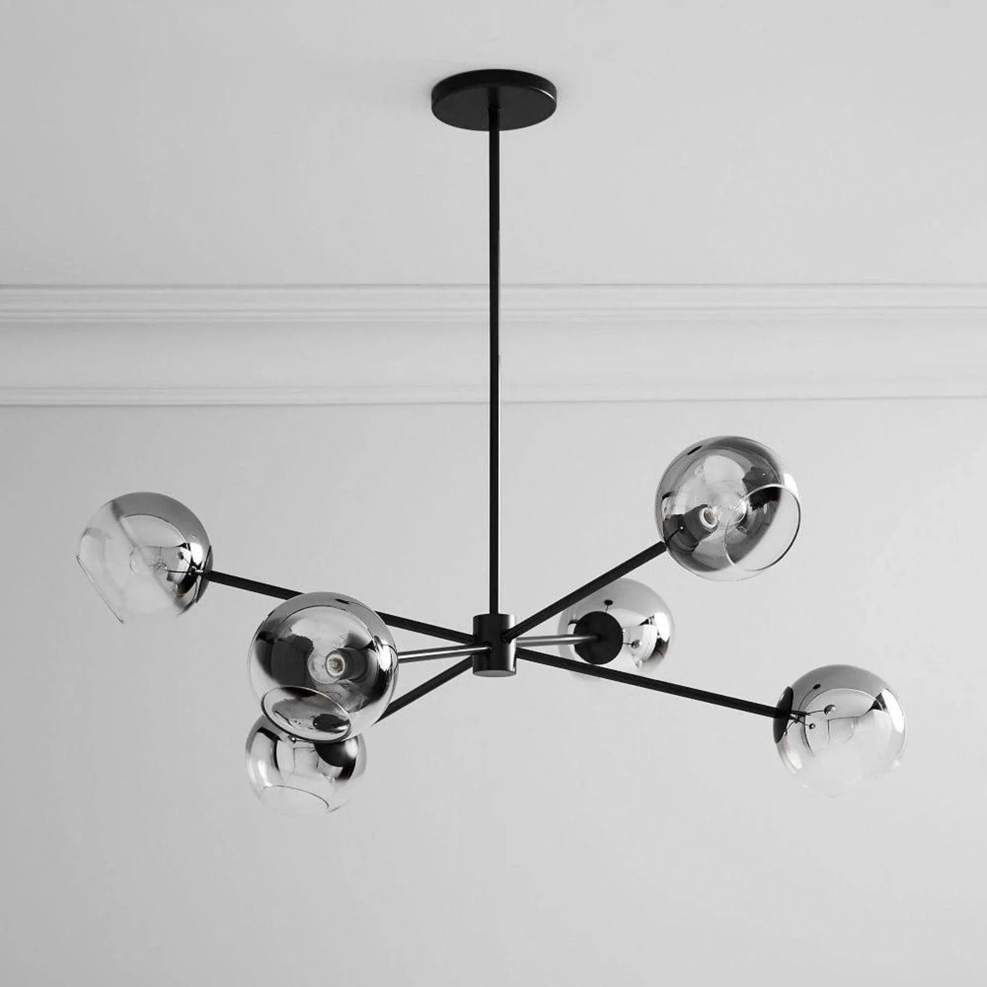 Staggered Glass 6-Light Chandelier