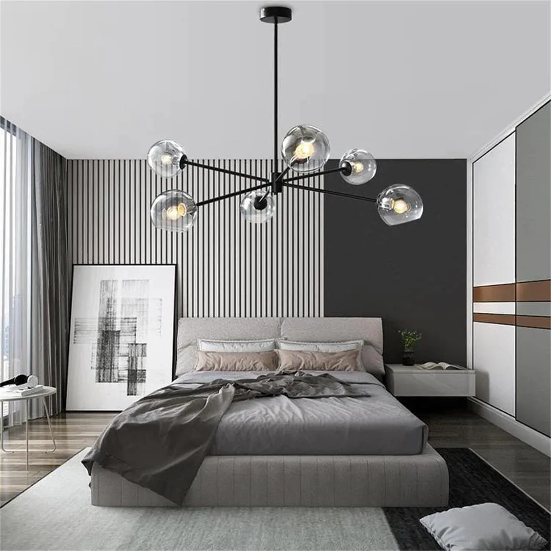 Staggered Glass 6-Light Chandelier