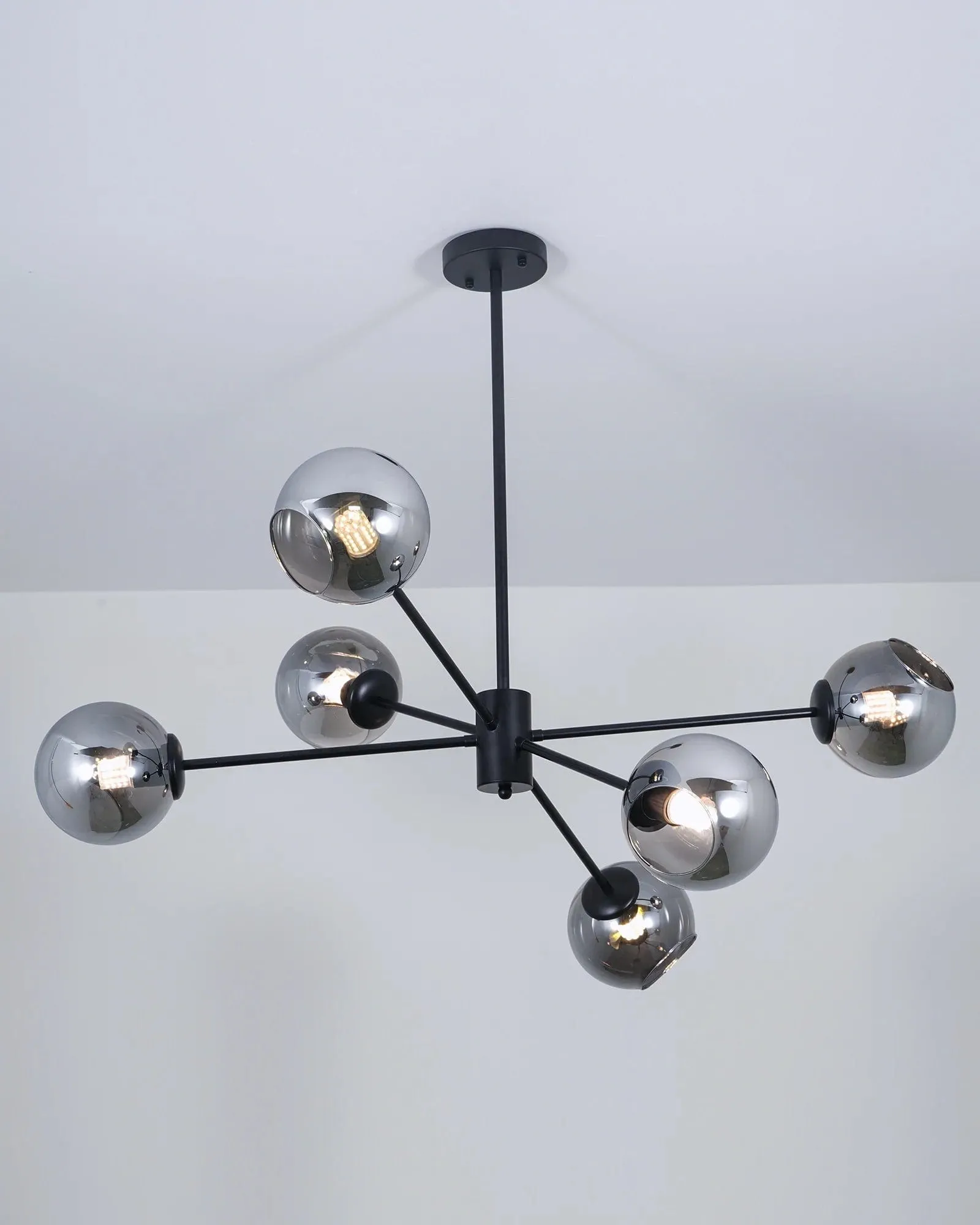Staggered Glass 6-Light Chandelier