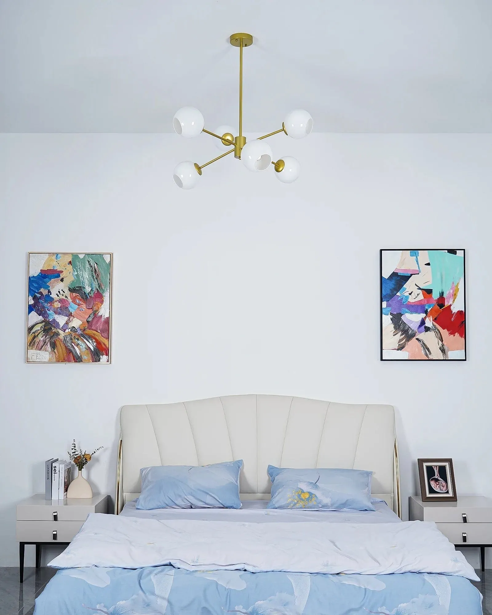 Staggered Glass 6-Light Chandelier